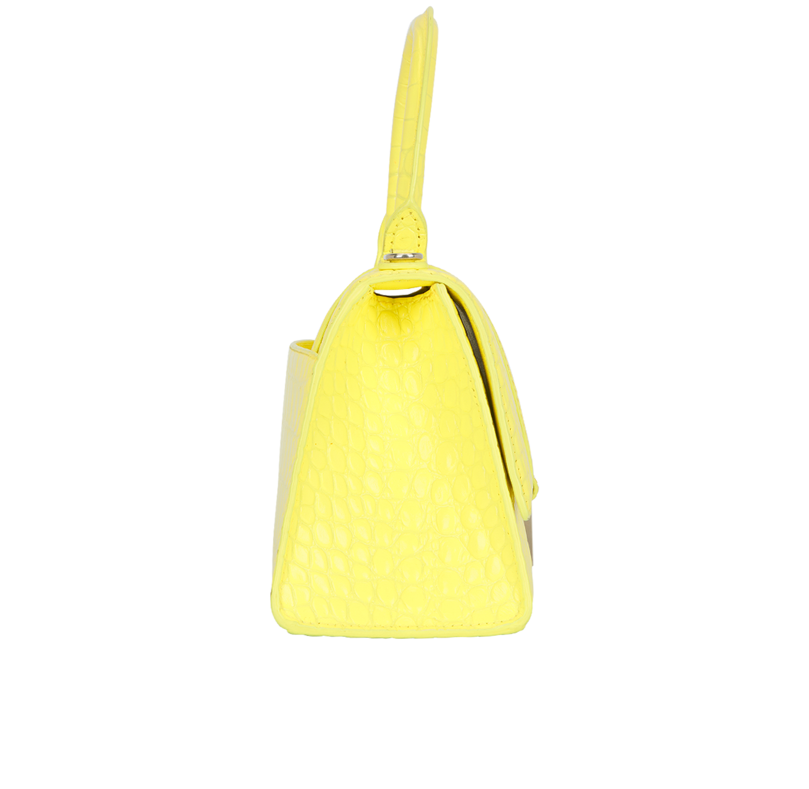 Hourglass Small, &pound;550, Handbags, Yellow, Leather, Side view